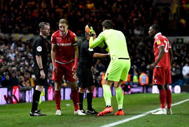 The referee who officiated the Nottingham Forest vs. Leeds United match has been suspended for favouring Leeds United by allowing disallowed goals, as VAR reveals.
